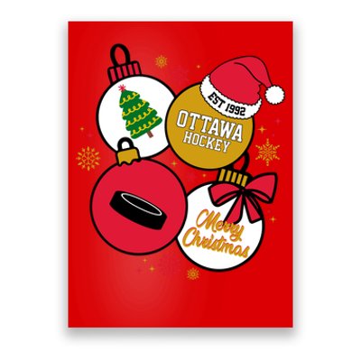 Merry Christmas Ottawa Hockey Est 1992 Poster