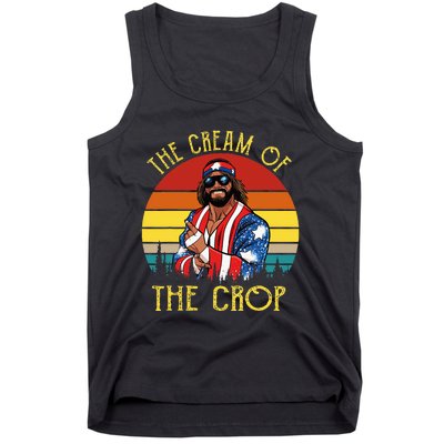 MachoThe Cream Of The Crop Wrestling Funny Retro Vintage Tank Top