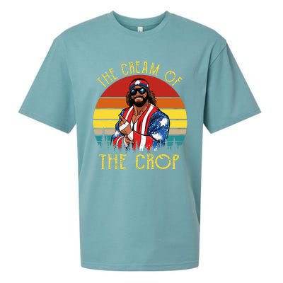 MachoThe Cream Of The Crop Wrestling Funny Retro Vintage Sueded Cloud Jersey T-Shirt