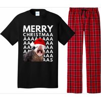 Merry Christmas Opossum Screaming Funny Pajama Set