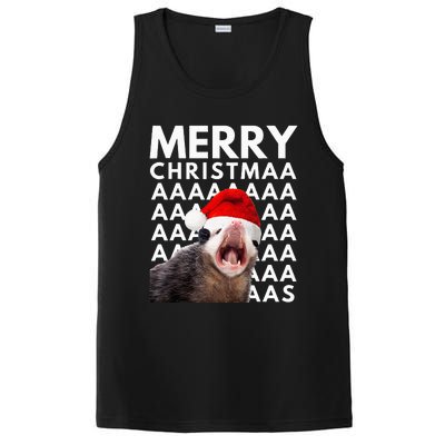 Merry Christmas Opossum Screaming Funny PosiCharge Competitor Tank