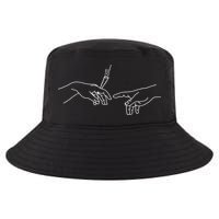 Michelangelo Creation Of Adam Hand Of God With Joint Cool Comfort Performance Bucket Hat
