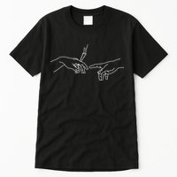 Michelangelo Creation Of Adam Hand Of God With Joint Tall T-Shirt
