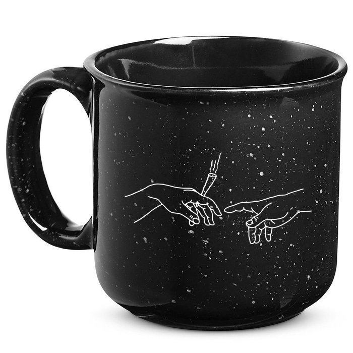 Michelangelo Creation Of Adam Hand Of God With Joint 15oz Campfire Ceramic Mug