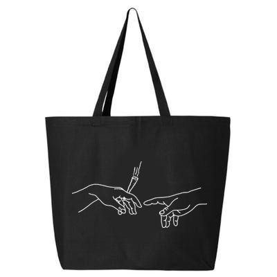 Michelangelo Creation Of Adam Hand Of God With Joint 25L Jumbo Tote
