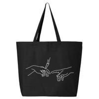 Michelangelo Creation Of Adam Hand Of God With Joint 25L Jumbo Tote