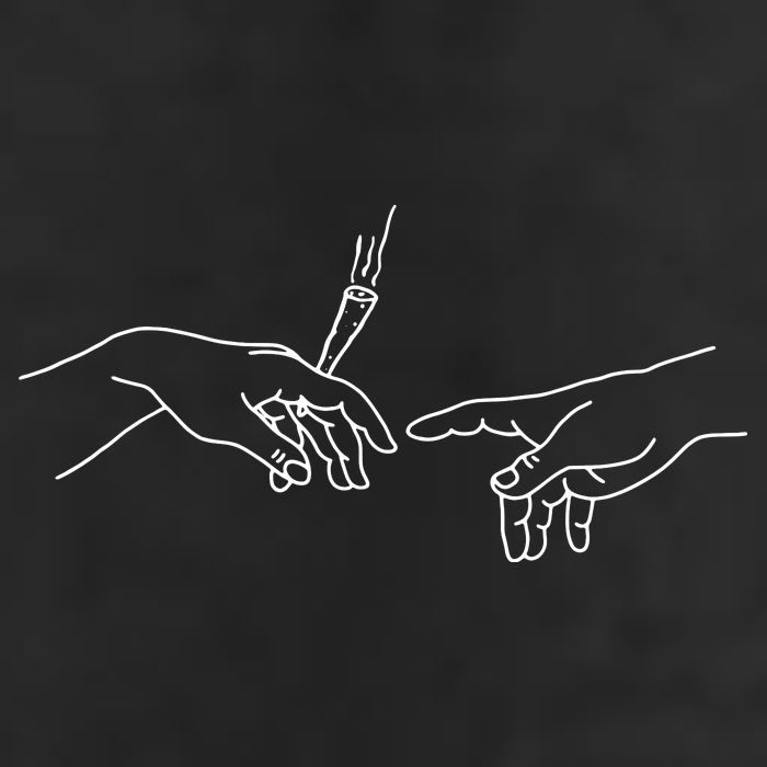 Michelangelo Creation Of Adam Hand Of God With Joint 25L Jumbo Tote