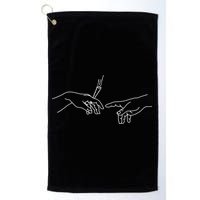 Michelangelo Creation Of Adam Hand Of God With Joint Golf Towel