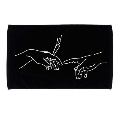 Michelangelo Creation Of Adam Hand Of God With Joint Microfiber Hand Towel