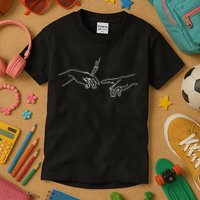 Michelangelo Creation Of Adam Hand Of God With Joint Kids T-Shirt