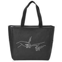 Michelangelo Creation Of Adam Hand Of God With Joint Zip Tote Bag