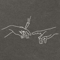Michelangelo Creation Of Adam Hand Of God With Joint Cotton Canvas Backpack