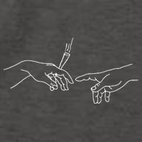 Michelangelo Creation Of Adam Hand Of God With Joint Vector Backpack