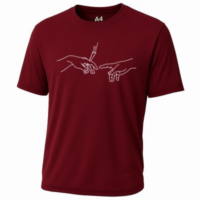 Michelangelo Creation Of Adam Hand Of God With Joint Performance Shirt