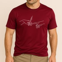 Michelangelo Creation Of Adam Hand Of God With Joint Performance Shirt
