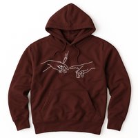Michelangelo Creation Of Adam Hand Of God With Joint Hoodie