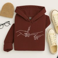 Michelangelo Creation Of Adam Hand Of God With Joint Hoodie