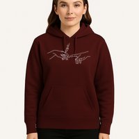 Michelangelo Creation Of Adam Hand Of God With Joint Hoodie