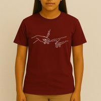 Michelangelo Creation Of Adam Hand Of God With Joint T-Shirt
