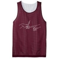 Michelangelo Creation Of Adam Hand Of God With Joint Mesh Reversible Basketball Jersey Tank