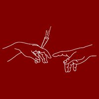 Michelangelo Creation Of Adam Hand Of God With Joint Trucker Hat