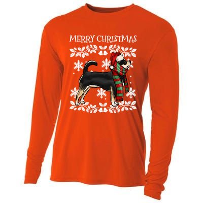 Merry Christmas Ornat Black Chihuahua Xmas Santa Gift Cooling Performance Long Sleeve Crew