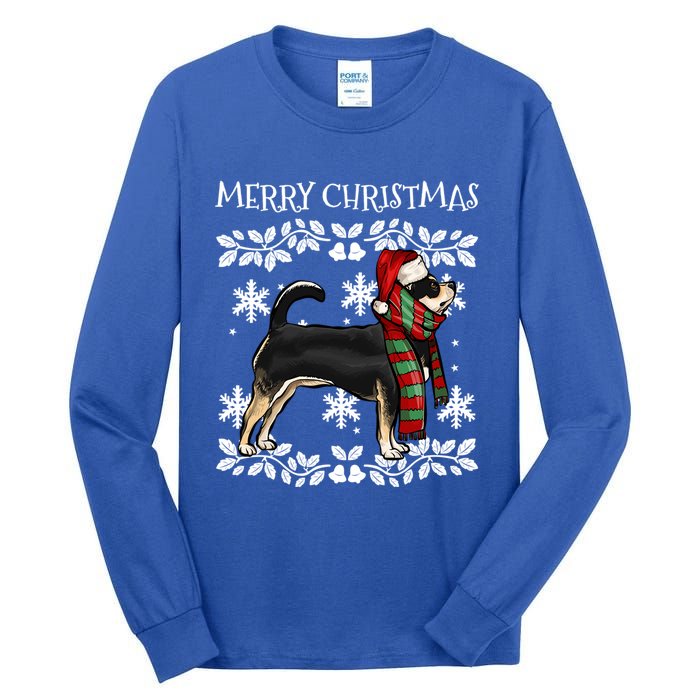 Merry Christmas Ornat Black Chihuahua Xmas Santa Gift Tall Long Sleeve T-Shirt