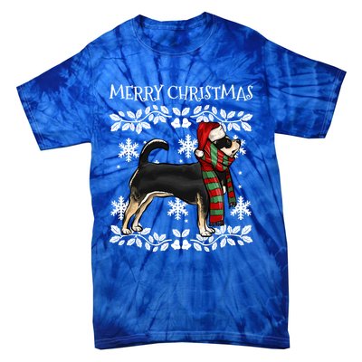 Merry Christmas Ornat Black Chihuahua Xmas Santa Gift Tie-Dye T-Shirt