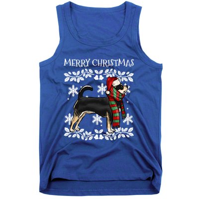 Merry Christmas Ornat Black Chihuahua Xmas Santa Gift Tank Top