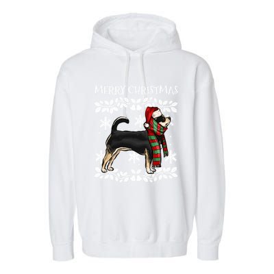 Merry Christmas Ornat Black Chihuahua Xmas Santa Gift Garment-Dyed Fleece Hoodie