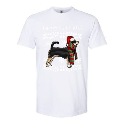 Merry Christmas Ornat Black Chihuahua Xmas Santa Gift Softstyle CVC T-Shirt