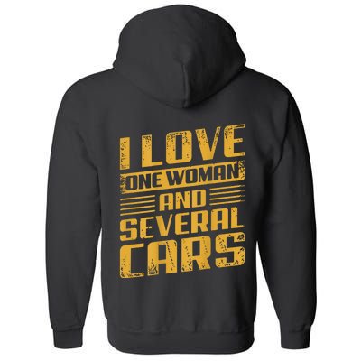 Mechanic Car (On Back) Full Zip Hoodie