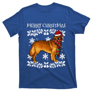 Merry Christmas Ornat Golden Retriever Xmas Santa Gift T-Shirt