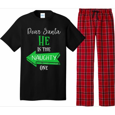 Matching Christmas Outfit For Couples HeS The Naughty One Pajama Set