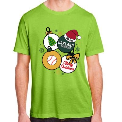 Merry Christmas Oakland Baseball Est 1901 Adult ChromaSoft Performance T-Shirt