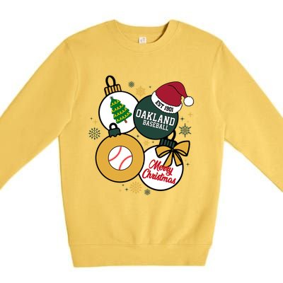 Merry Christmas Oakland Baseball Est 1901 Premium Crewneck Sweatshirt