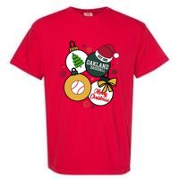 Merry Christmas Oakland Baseball Est 1901 Garment-Dyed Heavyweight T-Shirt