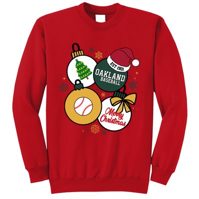 Merry Christmas Oakland Baseball Est 1901 Sweatshirt