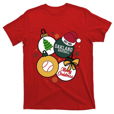 Merry Christmas Oakland Baseball Est 1901 T-Shirt