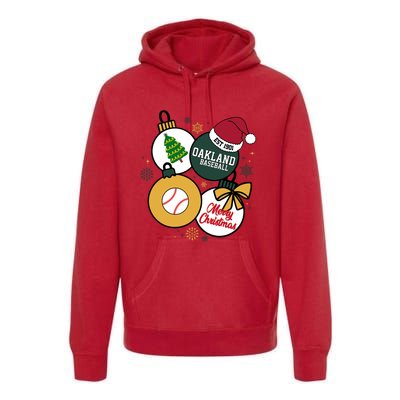 Merry Christmas Oakland Baseball Est 1901 Premium Hoodie