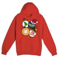 Merry Christmas Oakland Baseball Est 1901 Premium Pullover Hoodie