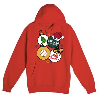 Merry Christmas Oakland Baseball Est 1901 Premium Pullover Hoodie