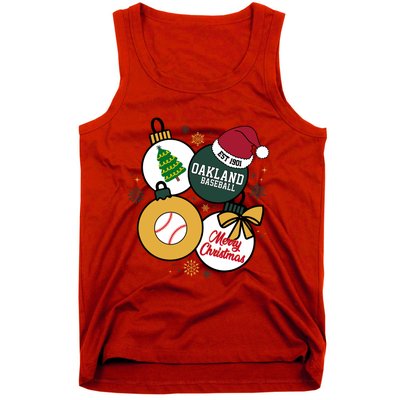 Merry Christmas Oakland Baseball Est 1901 Tank Top