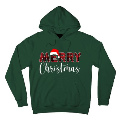 Merry Christmas Plaid Santa Holiday Hoodie