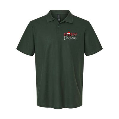 Merry Christmas Plaid Santa Holiday Polo
