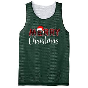 Merry Christmas Plaid Santa Holiday Mesh Reversible Basketball Jersey Tank