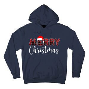 Merry Christmas Plaid Santa Holiday Tall Hoodie