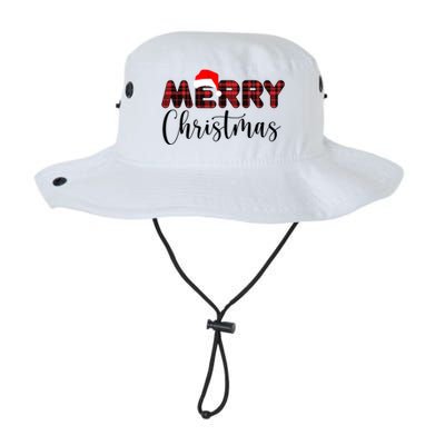 Merry Christmas Plaid Santa Holiday Legacy Cool Fit Booney Bucket Hat