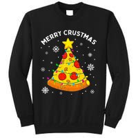 Merry Crustmas Pizza Christmas Tree Light Xmas Sweatshirt