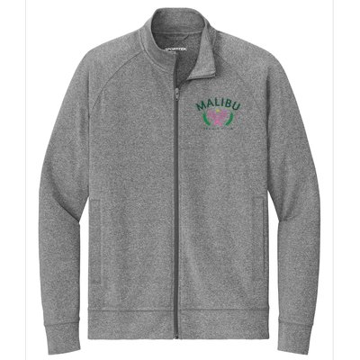 Malibu California Preppy Tennis Club Stretch Full-Zip Cadet Jacket